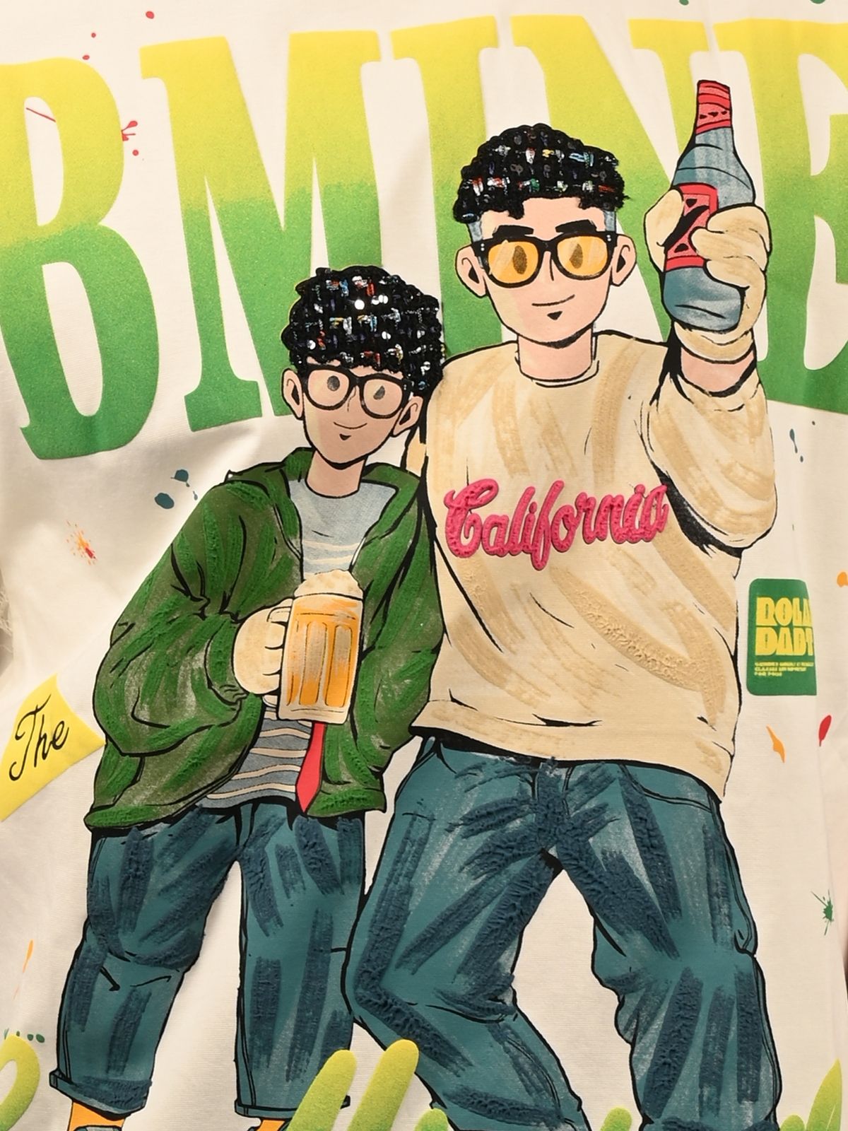 Franco Off White Cotton Jersey Printed T-Shirt For Men