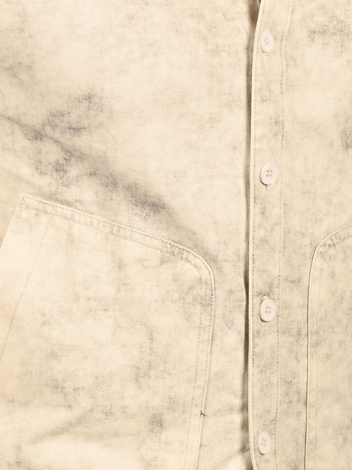 Franco Beige Denim Tie-Dye Shirts For Men