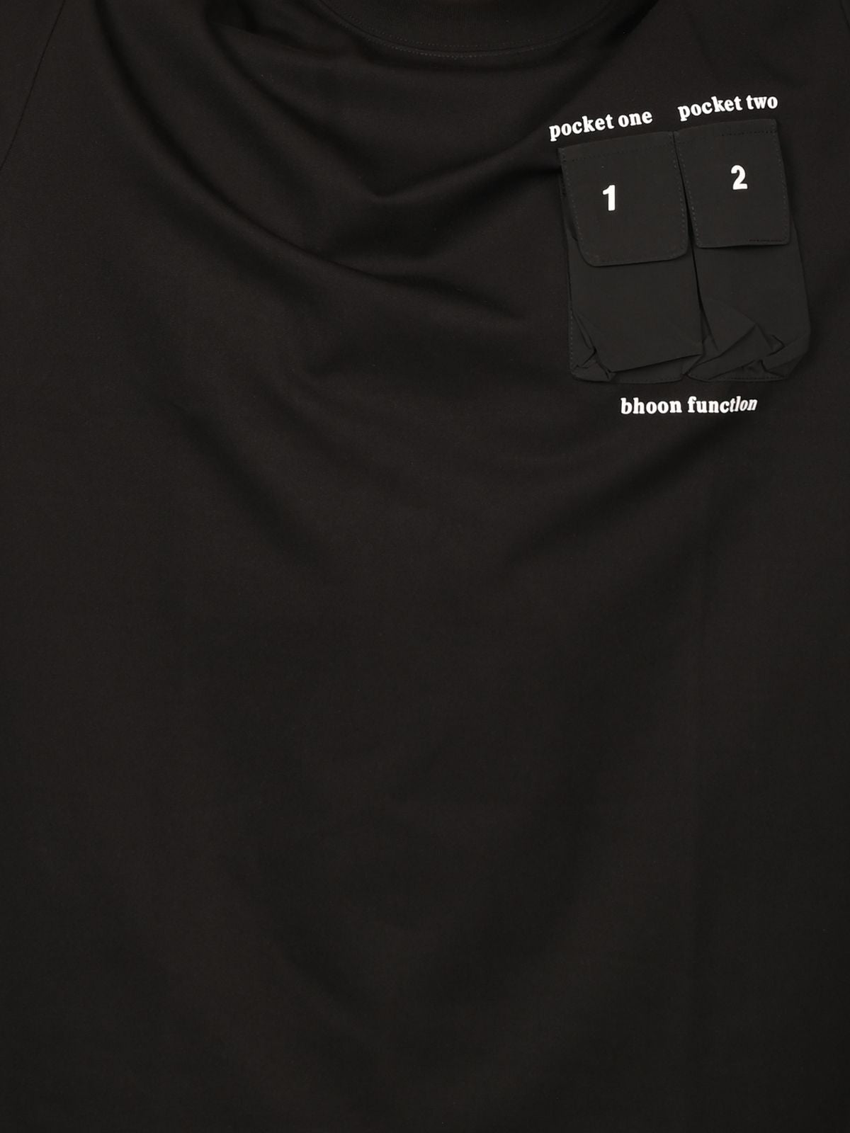 Franco Black Polyester Lycra Printed T-Shirt For Men