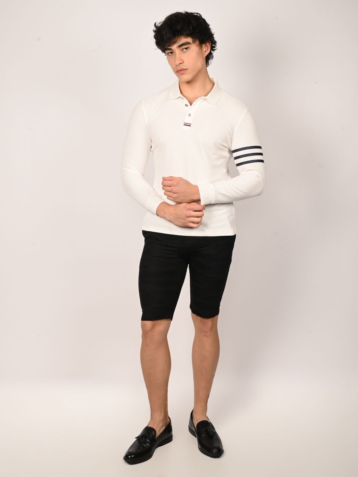 Franco White Cotton Pique Solid T-Shirt For Men