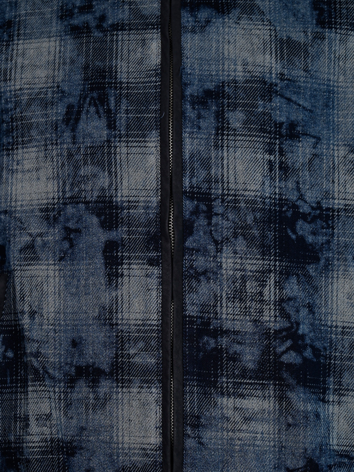 Franco Dark Blue Denim Checked Jacket For Women