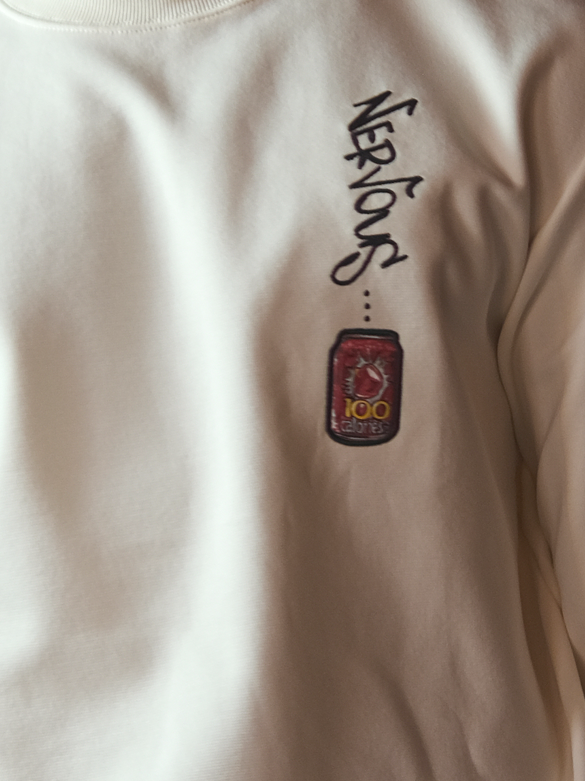 Beige Printed Cotton Jersey Sweatshirt For Men