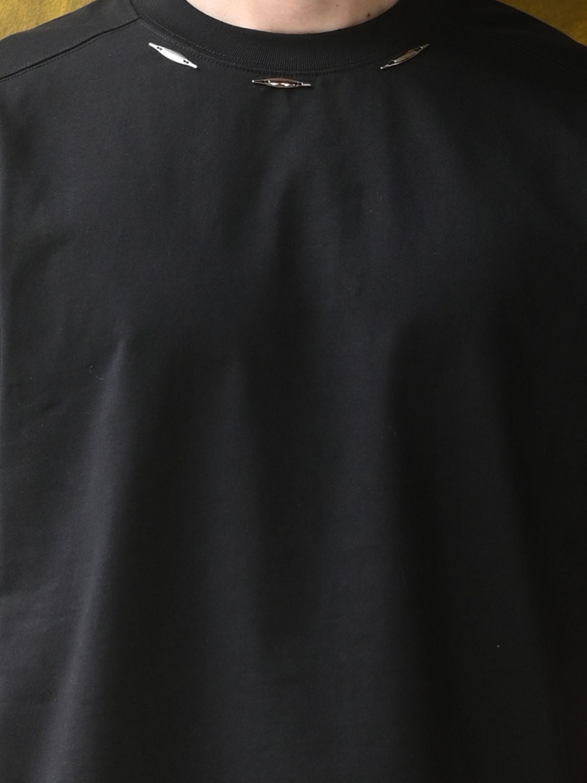 Black Solid Cotton Jersey T-shirt For Men