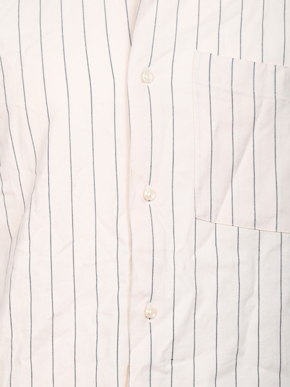 Franco Off White Cotton Blend Striped Shirt For Men