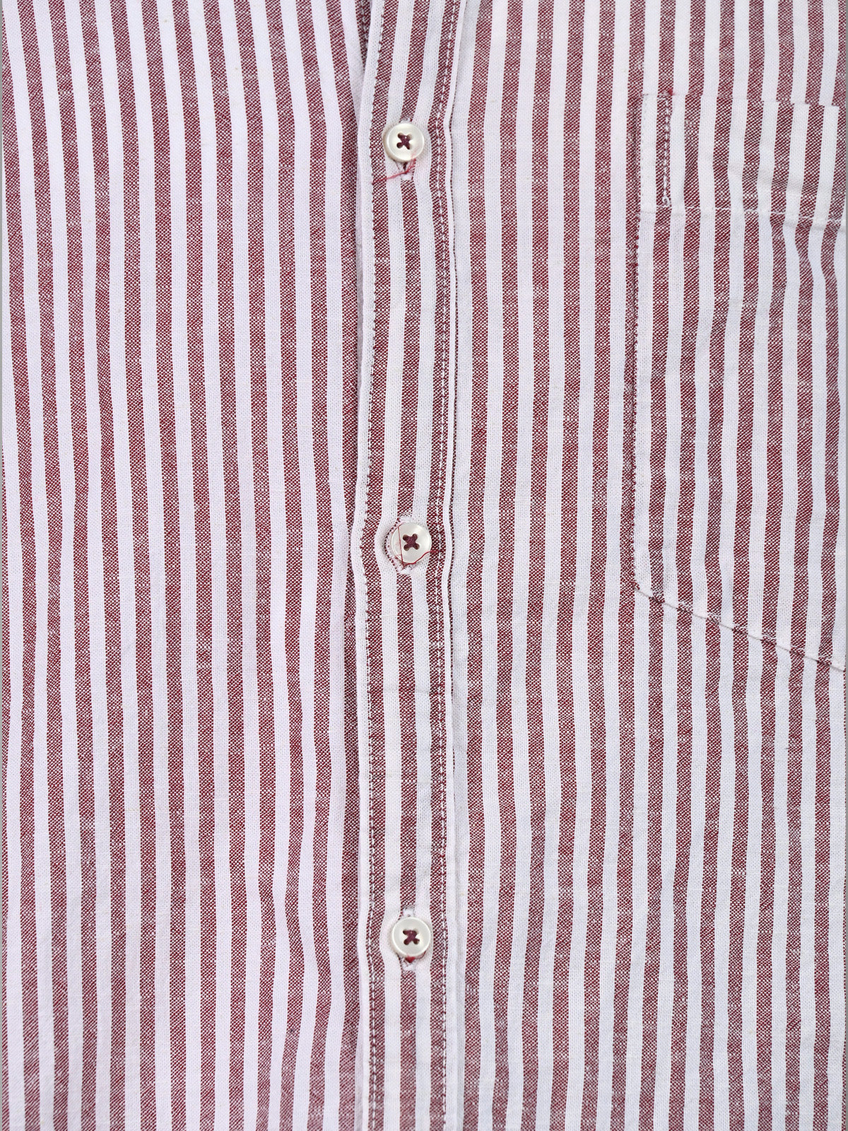 Franco Red Cotton Linen Plain Shirt For Men