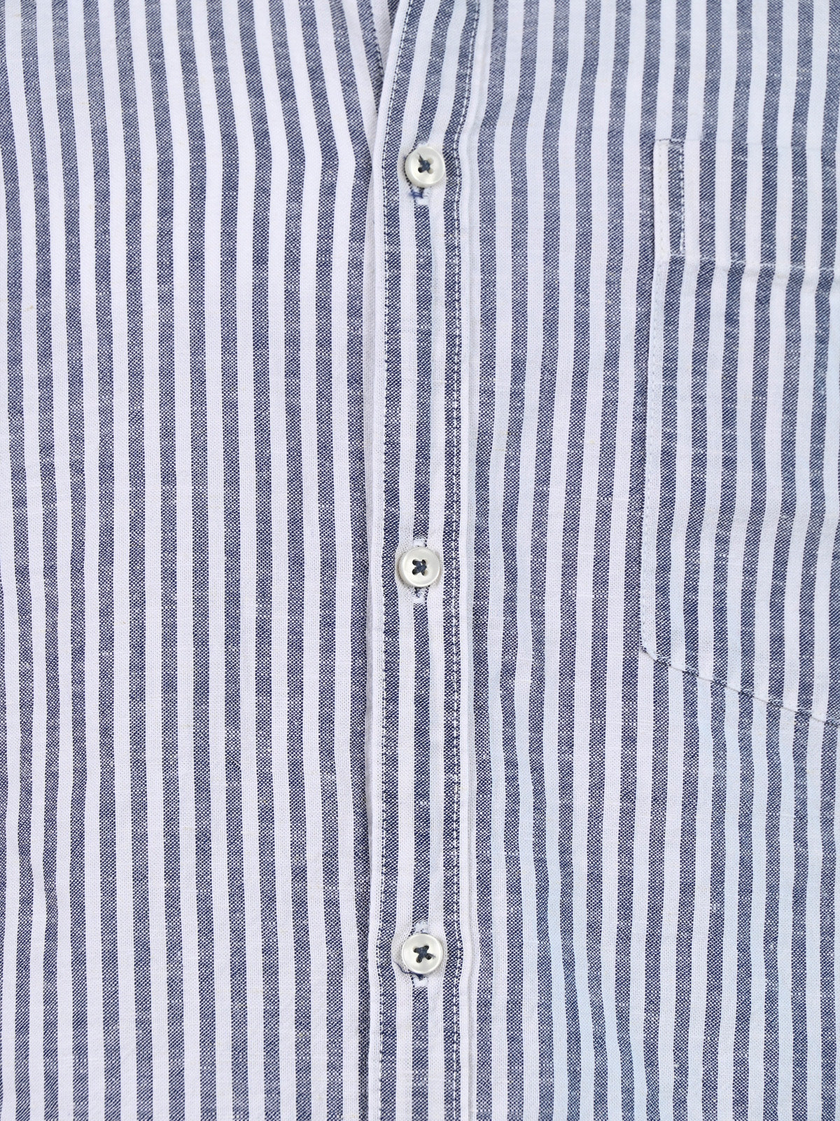 Franco White And Grey Cotton Linen Plain Shirt For Men