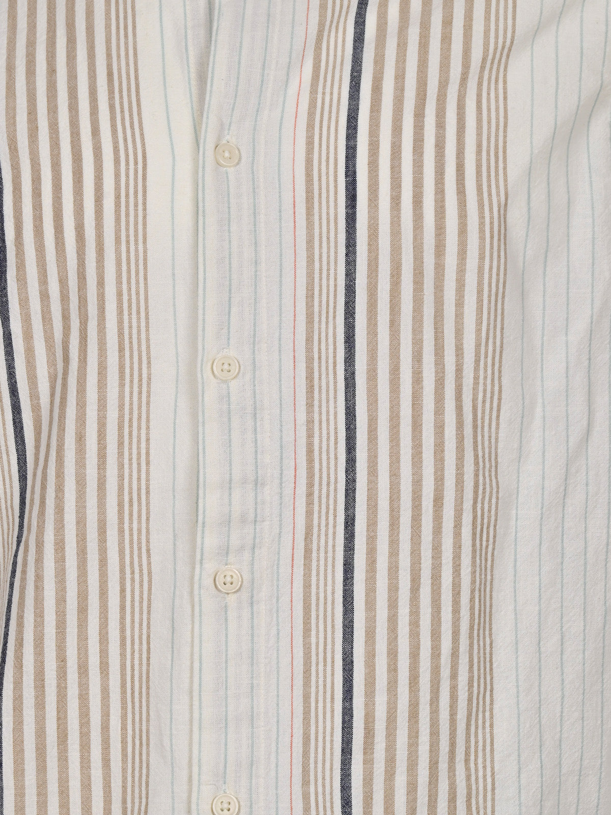 Franco Beige Cotton Striped Shirt For Men