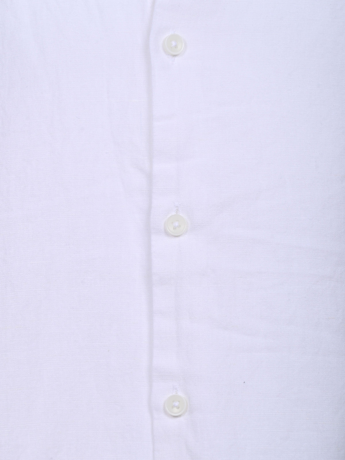 Franco White Cotton Blend Plain Shirt For Men