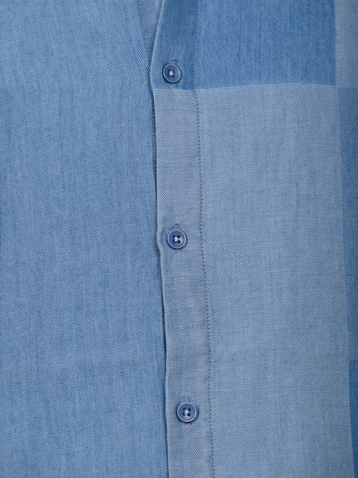 Franco Blue Cotton Blend Plain Shirt For Men