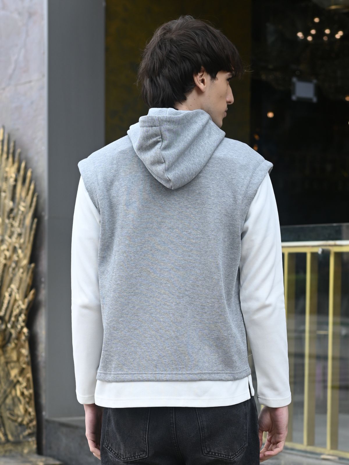 Grey Solid Cotton Jersey T-shirt For Men