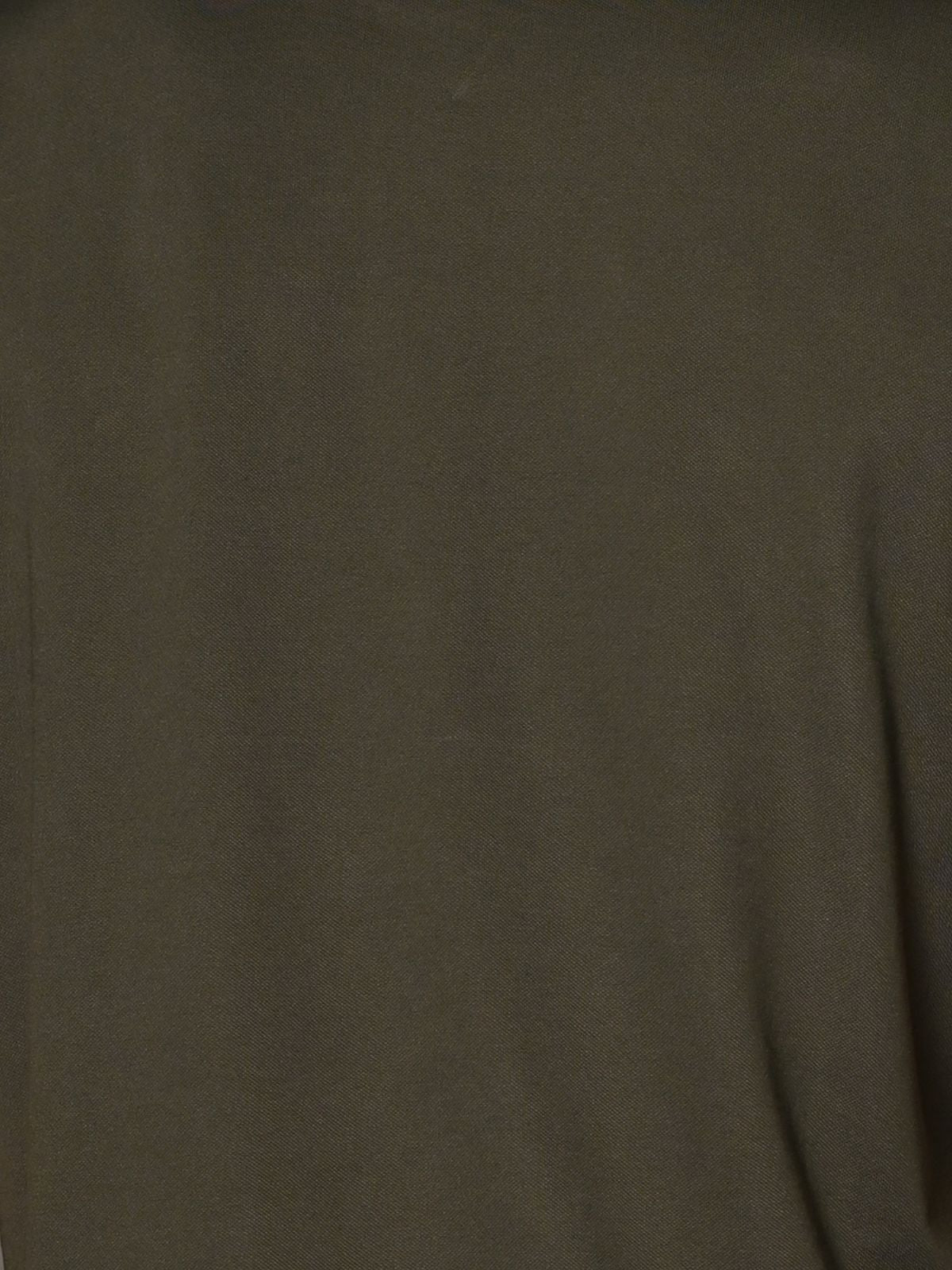 Olive Solid Polyester Lycra T-shirt For Men