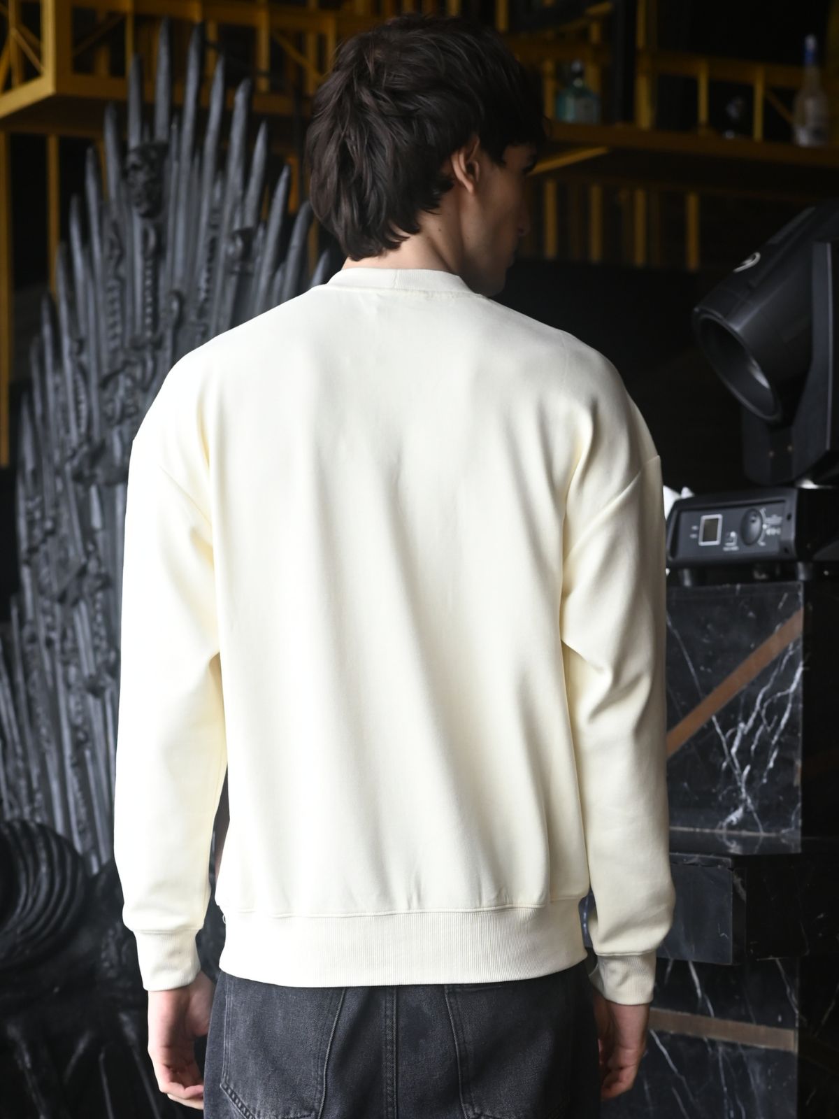 Off White Embellished Heavy gsm rib T-shirt For Men