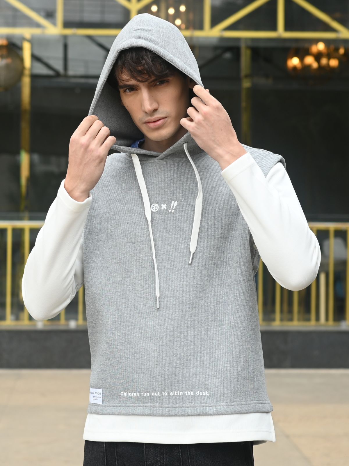 Grey Solid Cotton Jersey T-shirt For Men