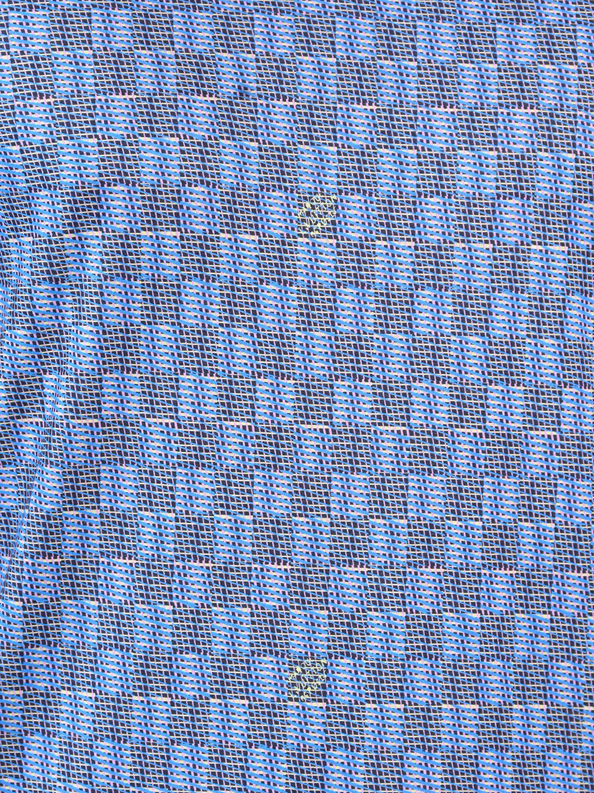 Multicolor Patterned Polyester Lycra T-shirt For Men