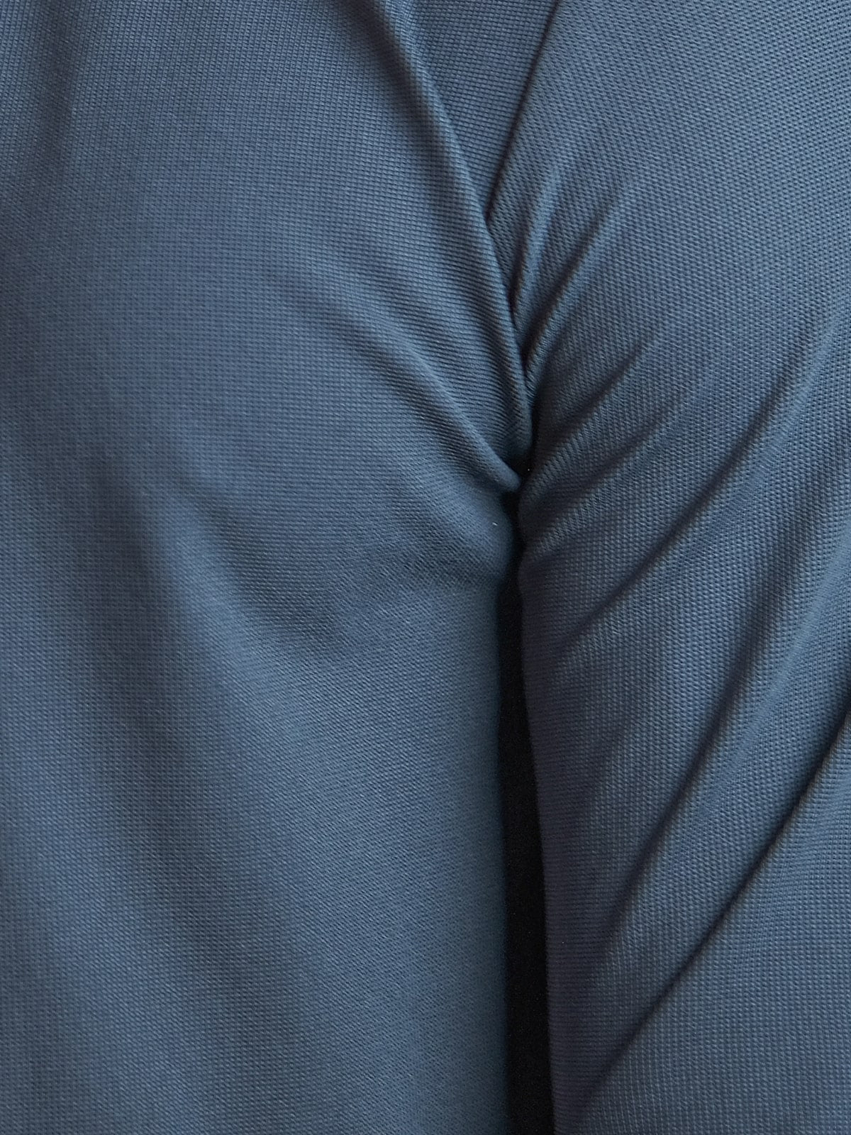 Navy Blue Polyester Rib Lycra Solid T-Shirt For Men