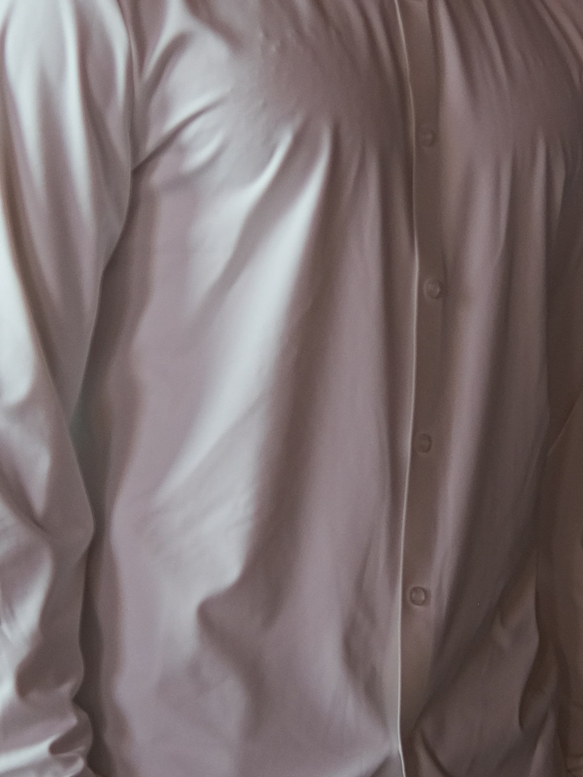 White Polyester Lycra Solid Shirt For Men