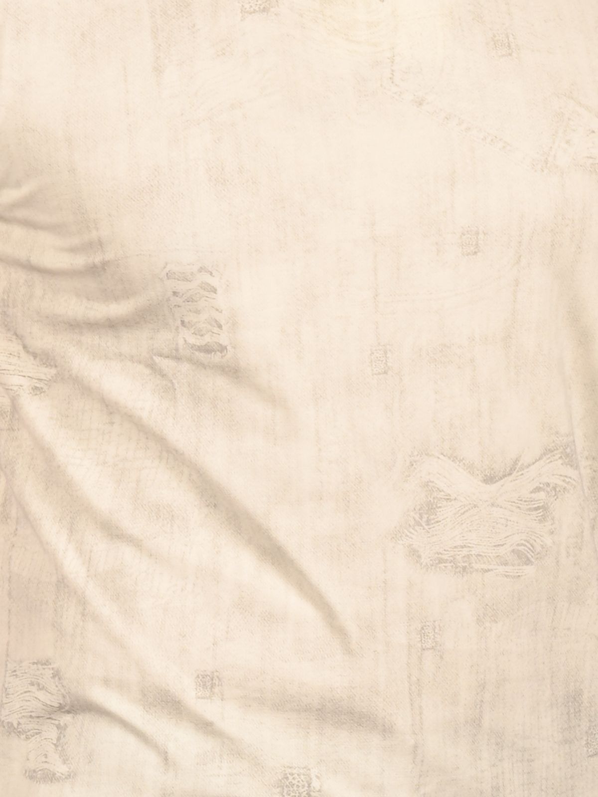 Franco Off White Cotton Jersey Printed T-Shirt For Men