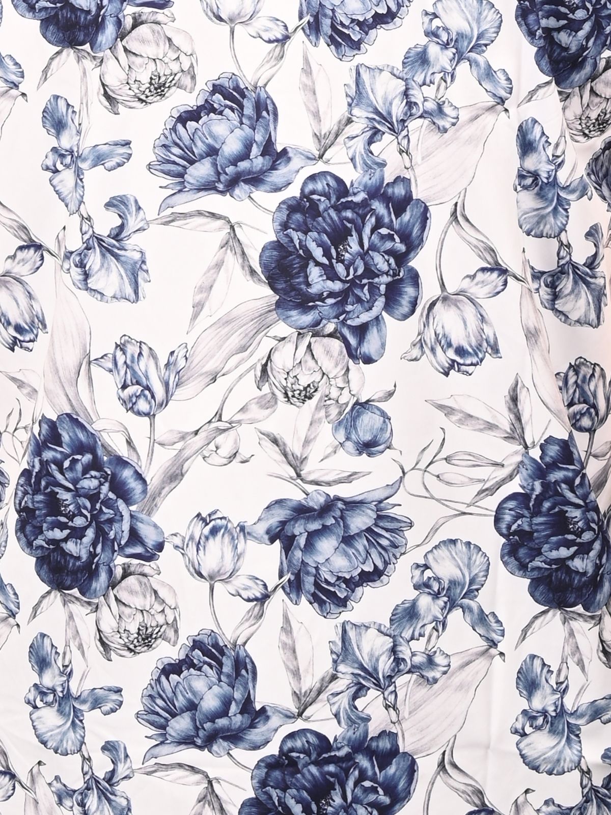 Franco White And Blue Polyster Printed Shirts For Men