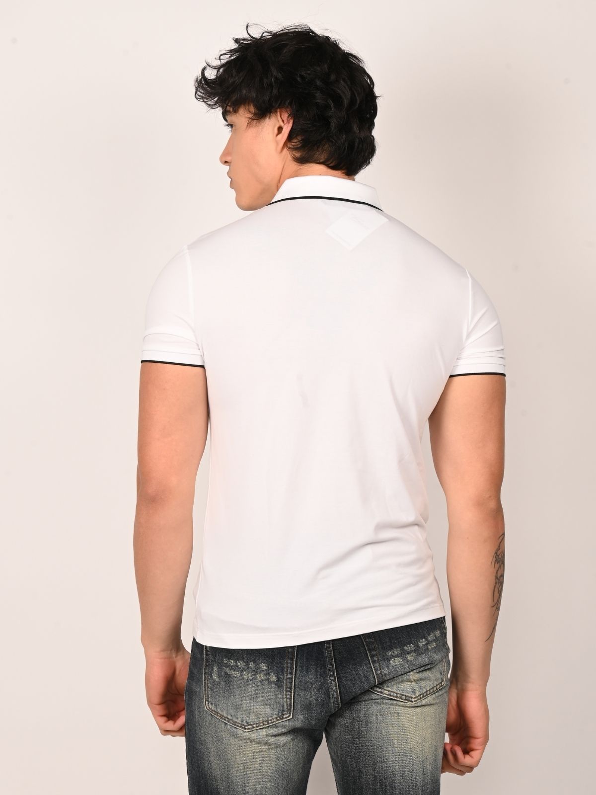 Franco White Polyester Lycra Solid T-Shirt For Men