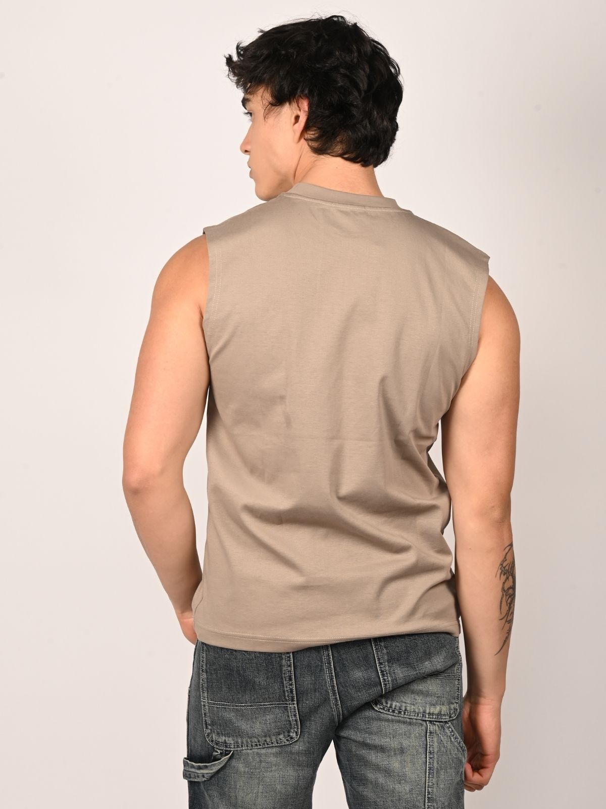 Franco Grey Cotton Jersey Printed T-Shirt For Men