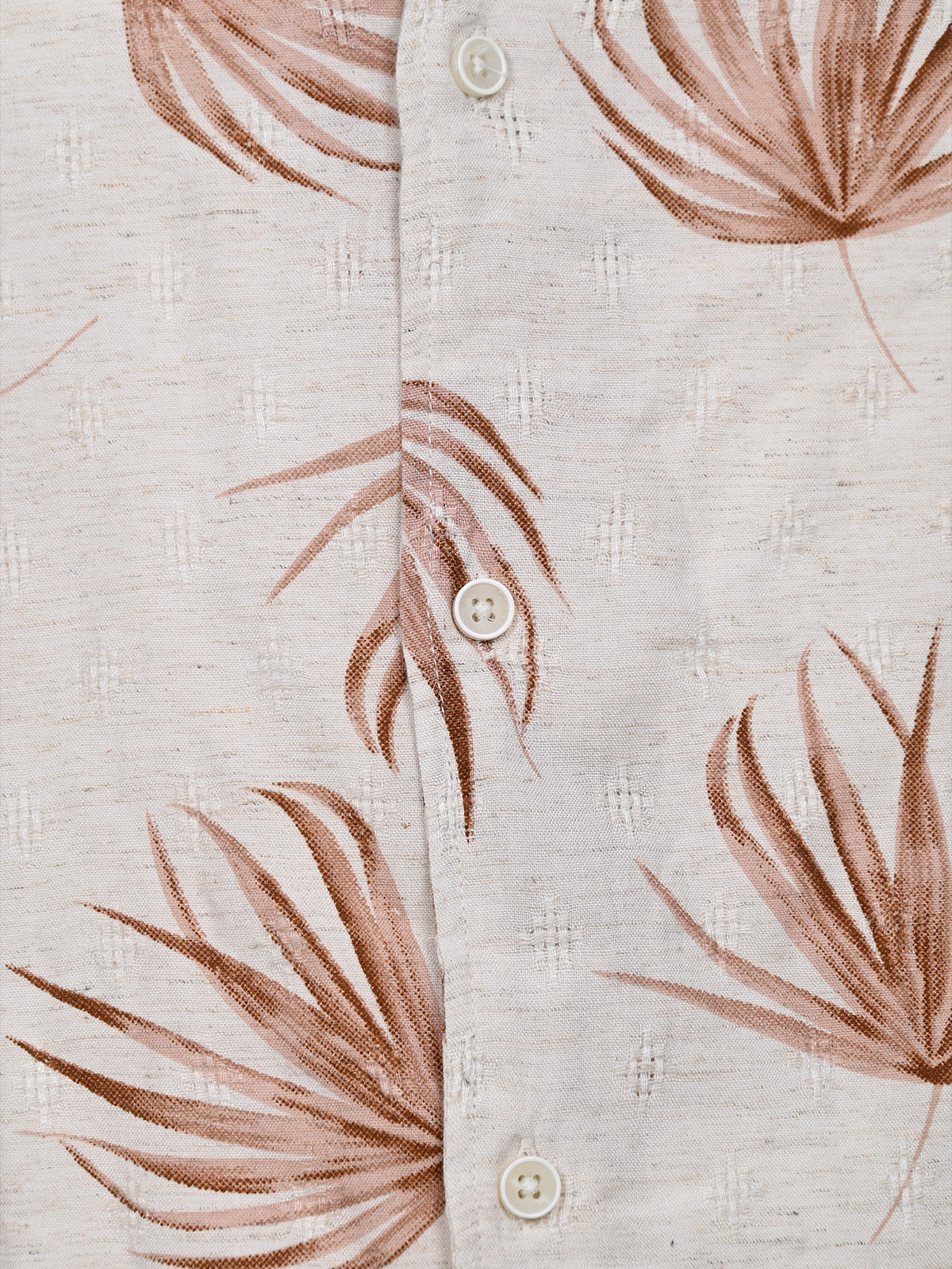 Franco Beige Cotton Blend Printed Shirt For Men