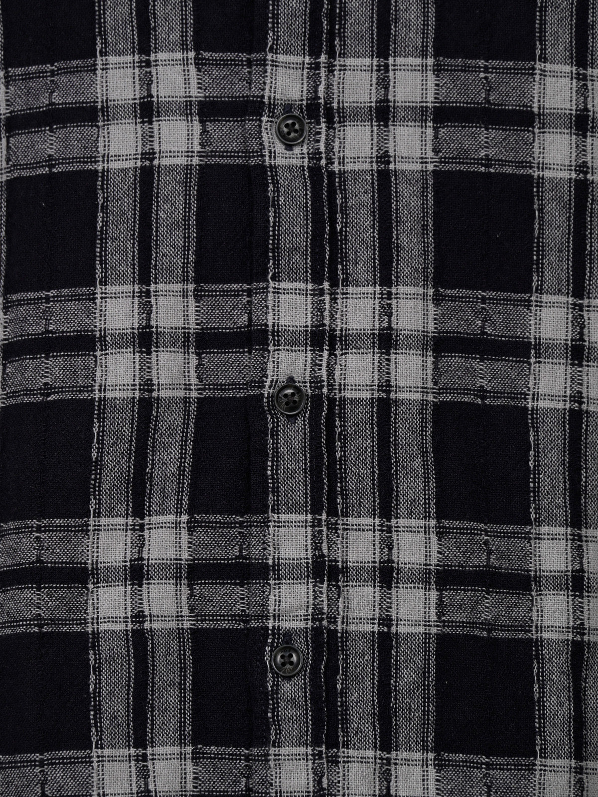 Franco Black Cotton Blend Checked Shirt For Men