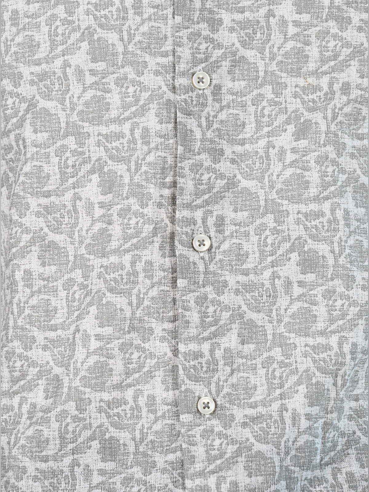 Franco Grey Cotton Linen Plain Shirt For Men