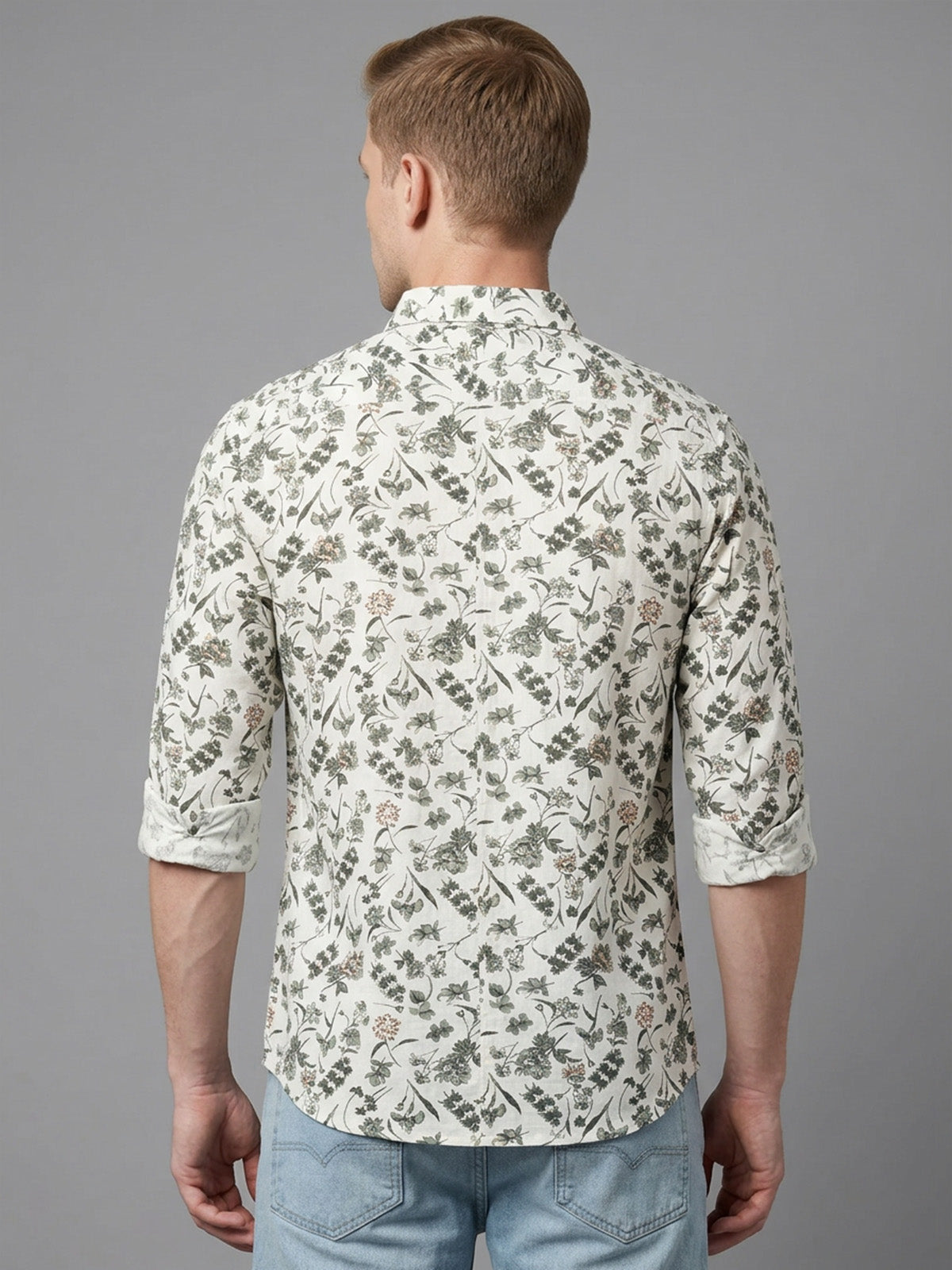 Franco White Cotton Solid Shirt For Men