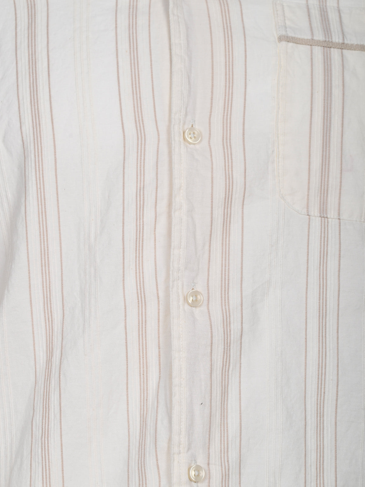 Franco White Cotton Blend Striped Shirt For Men