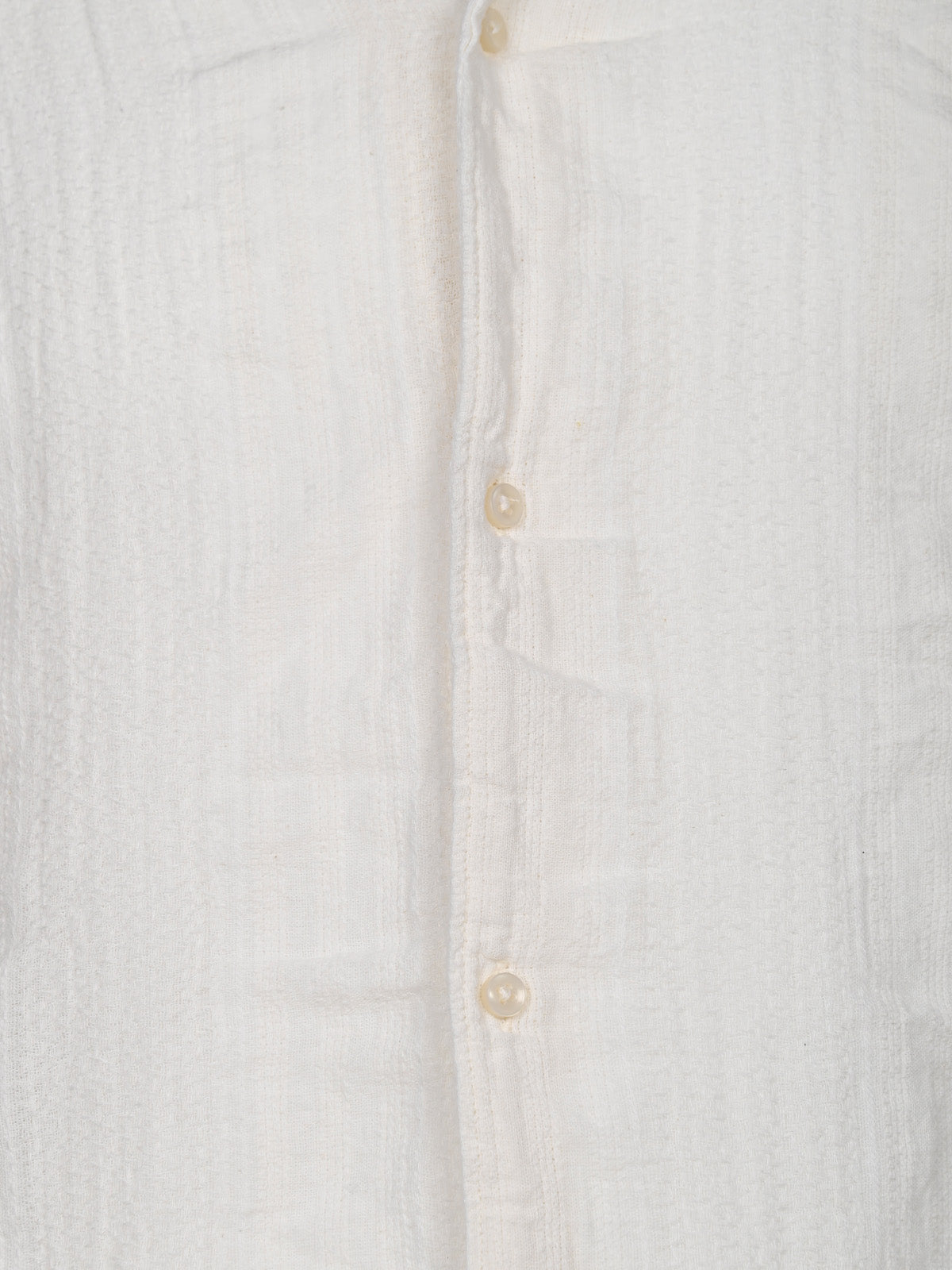 Franco White Cotton Blend Self Design Shirt For Men