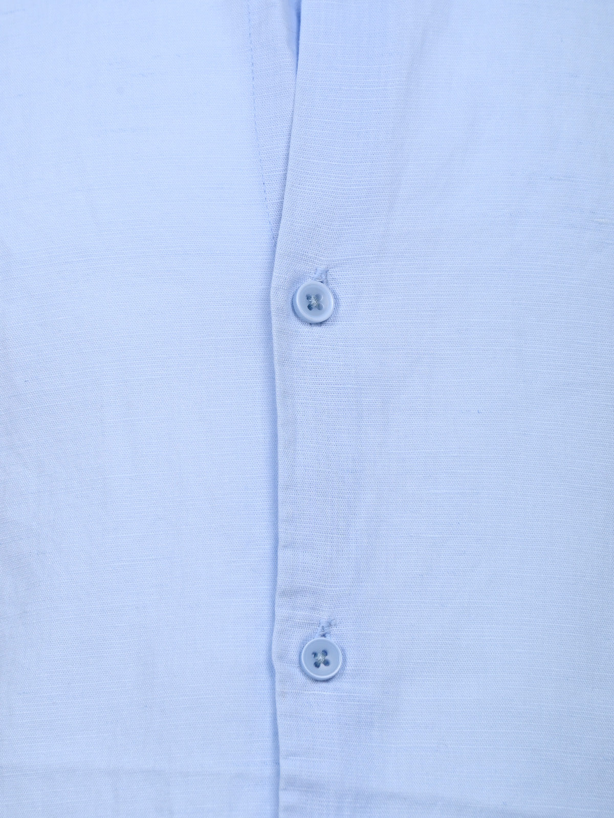 Franco Blue Cotton Blend Plain Shirt For Men