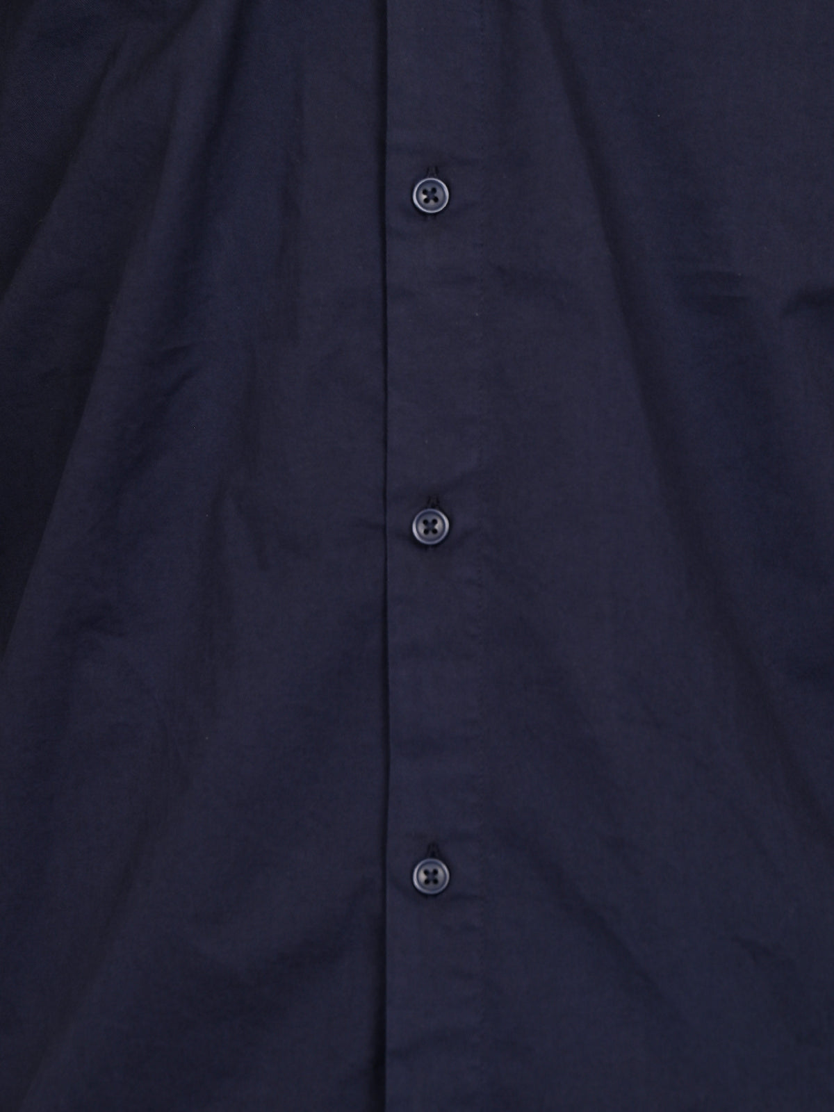 Franco Navy Blue Cotton Blend Solid Shirt For Men