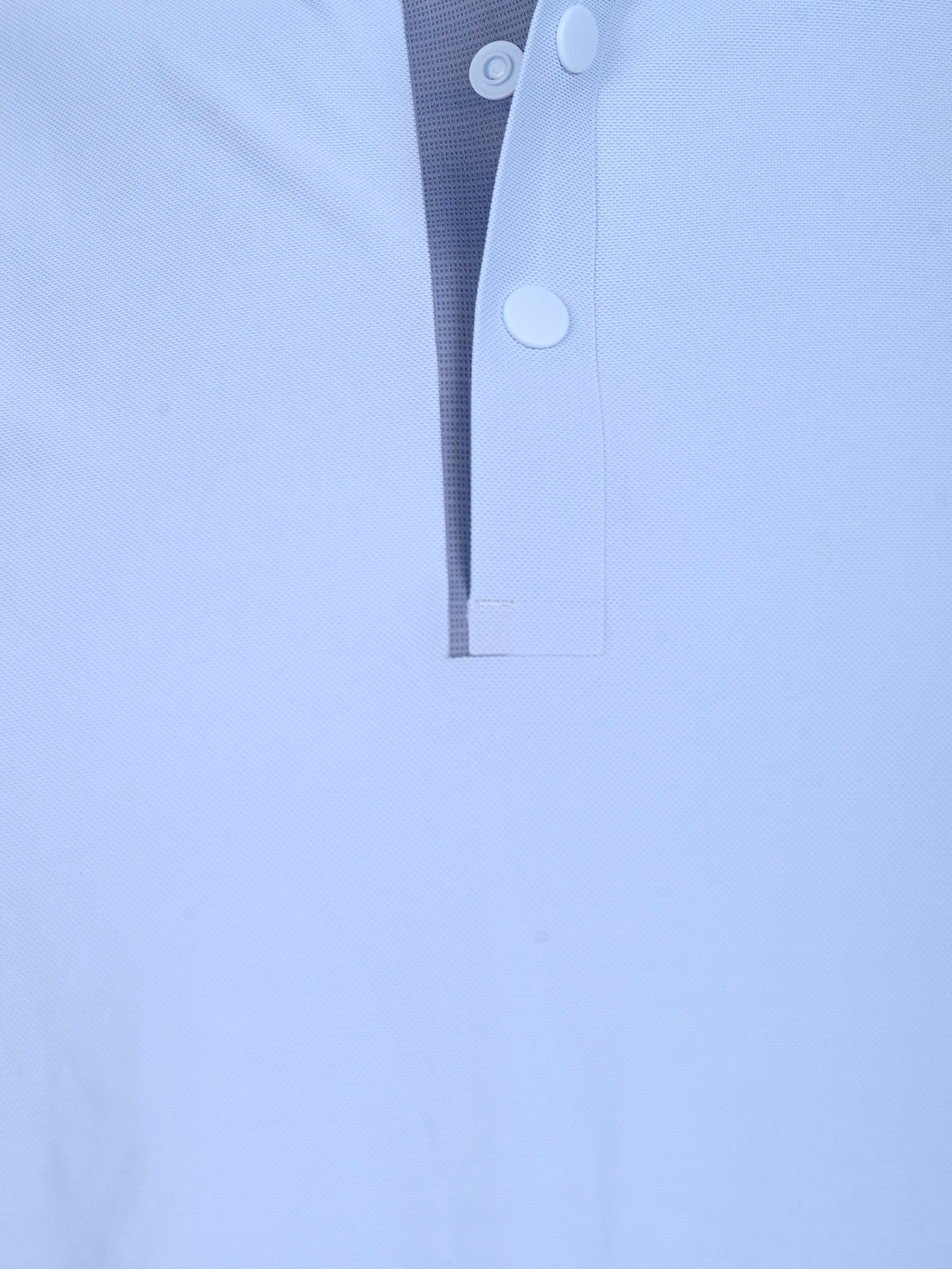 Franco Light Blue Polyester Blend Plain Polo T-Shirt For Men