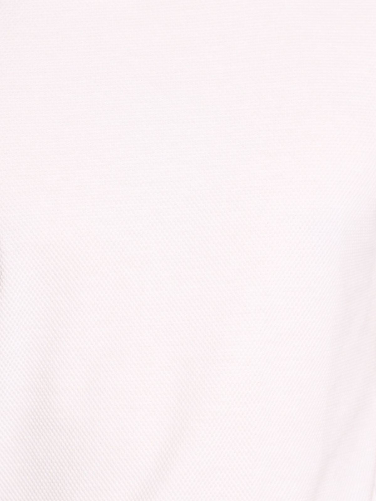 White Patterned Textured Cotton Lycra T-shirt For Men