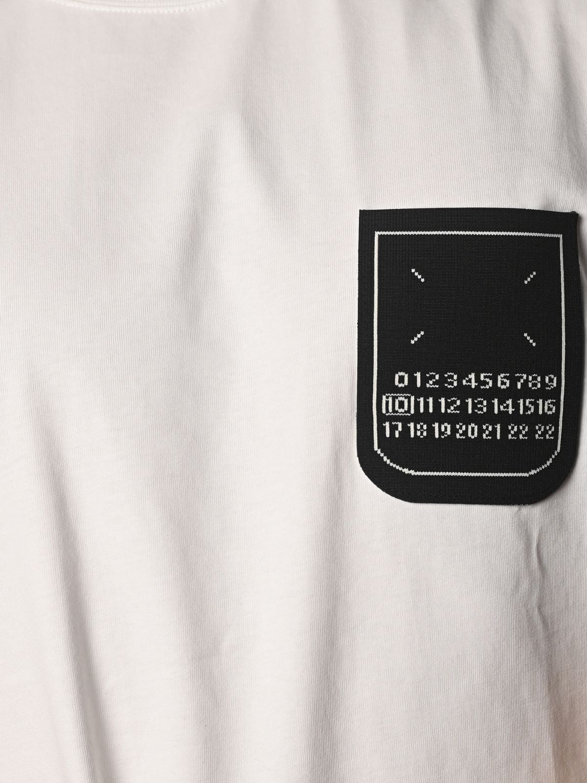 White Patterned Cotton jersey T-shirt For Men