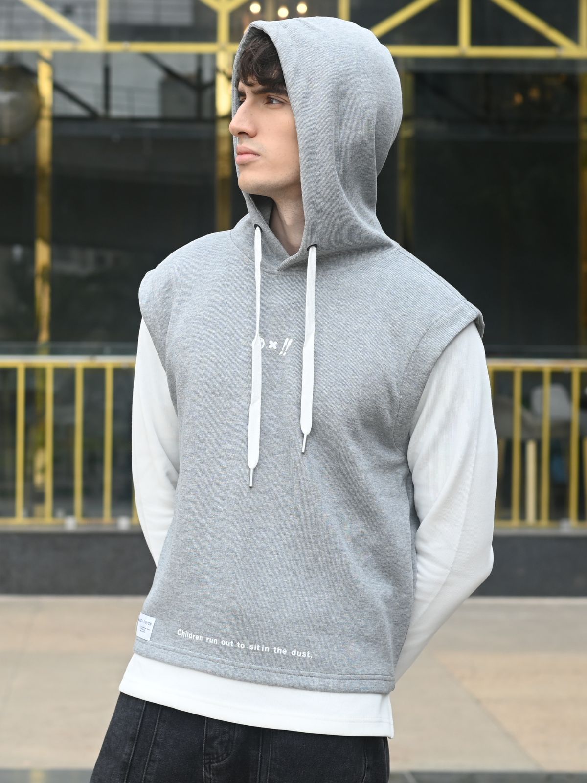 Grey Solid Cotton Jersey T-shirt For Men