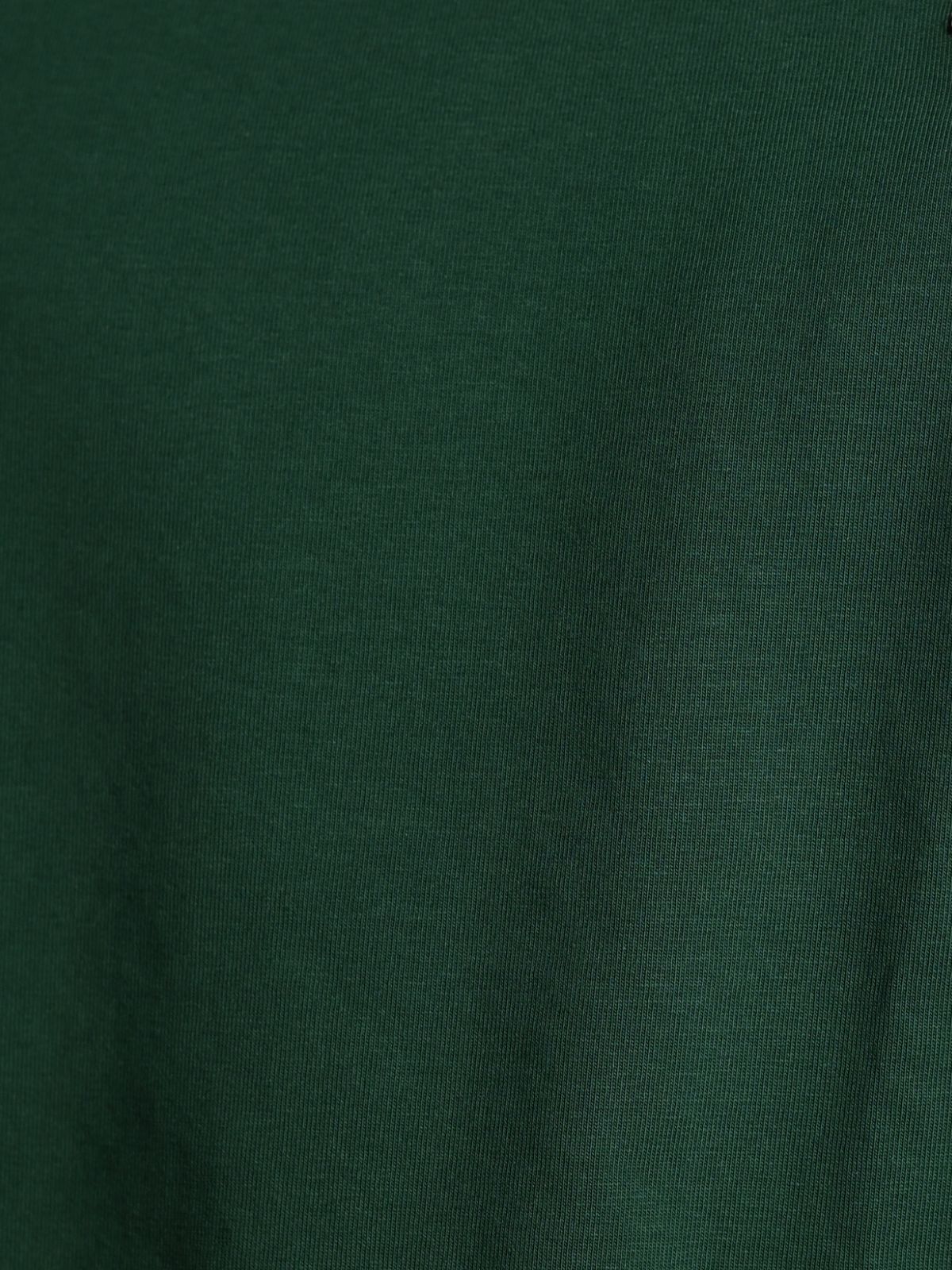 Green Embroidered Cotton jersey T-shirt For Men