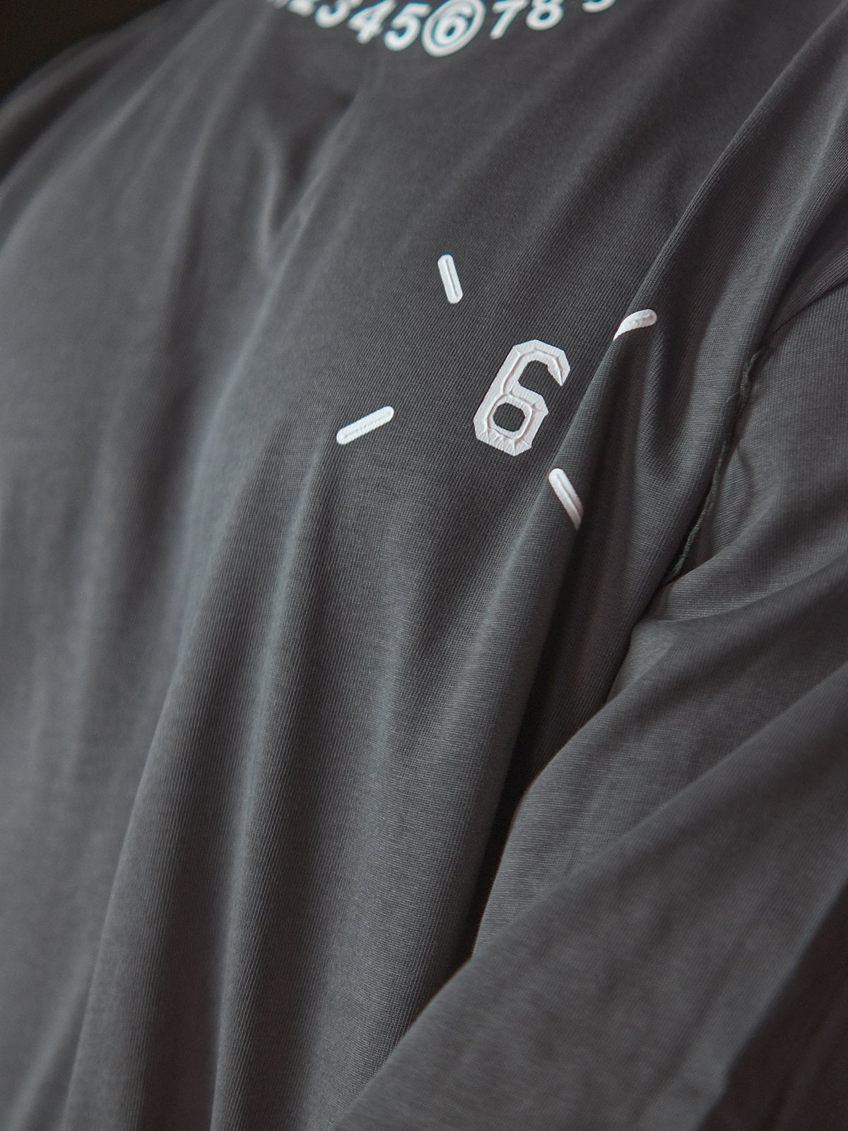 Grey Cotton Jersey Printed Sweatshirt For Men